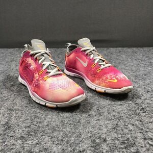 Nike Free 5.0 TR Fit 4 Shoes Womens 8 Pink Print Running Sneakers 629832-100